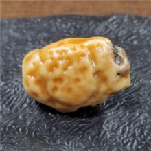 新疆大漠戈壁奇石玉化玛瑙特色金黄皮沙漠漆小金龟天然玩料19.6克
