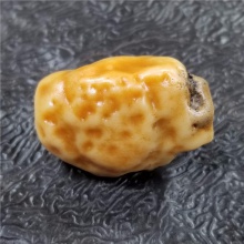 新疆大漠戈壁奇石玉化玛瑙特色金黄皮沙漠漆小金龟天然玩料19.6克