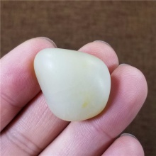 琪玉轩和田玉细腻油润完整饱满一级白玉手链籽料13.8克