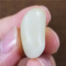 琪玉轩和田玉细腻油润完整饱满一级白玉手链籽料13.8克