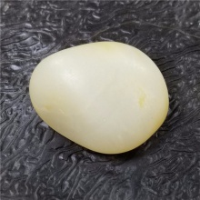 琪玉轩和田玉细腻油润完整饱满一级白玉手链籽料13.8克