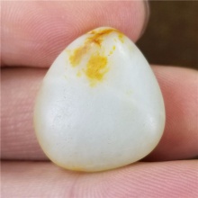 琪玉商城和田玉细腻油润黄皮一级白玉手链籽料5.3克