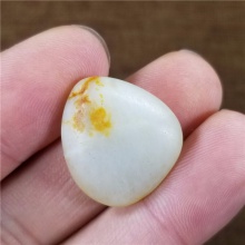 琪玉商城和田玉细腻油润黄皮一级白玉手链籽料5.3克