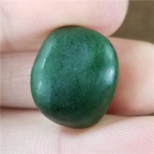 琪玉商城和田玉细腻油润完整好型稀少罕见正宗菠菜绿碧玉籽料6.6克，玉友已结缘0506！