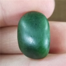 琪玉商城和田玉细腻油润完整好型稀少罕见正宗菠菜绿碧玉籽料6.5克，玉友已结缘0506！