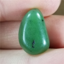 琪玉商城和田玉细腻油润完整好型稀少罕见正宗菠菜绿碧玉籽料4克