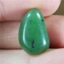 琪玉商城和田玉细腻油润完整好型稀少罕见正宗菠菜绿碧玉籽料4克