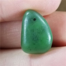 琪玉商城和田玉细腻油润完整好型稀少罕见正宗菠菜绿碧玉籽料4克