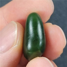 琪玉商城和田玉菠菜绿碧玉手链籽料6.5克