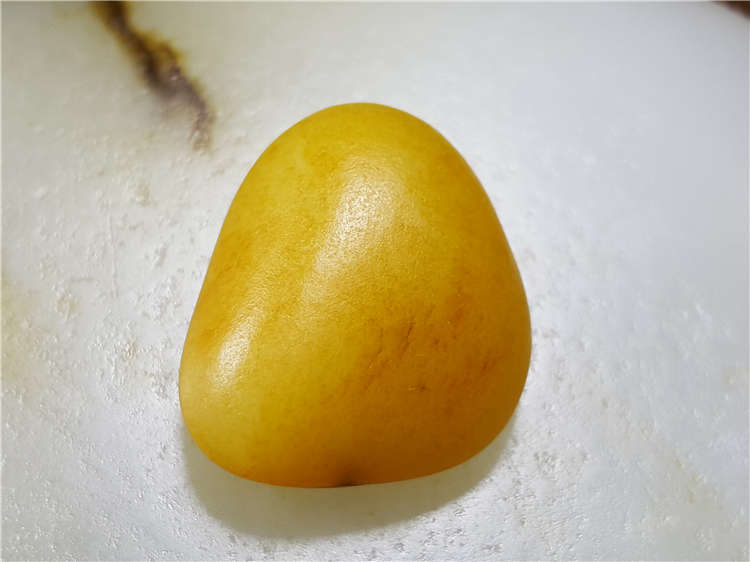 琪玉商城和田玉精品鸡油黄沁手链玩料8.6克