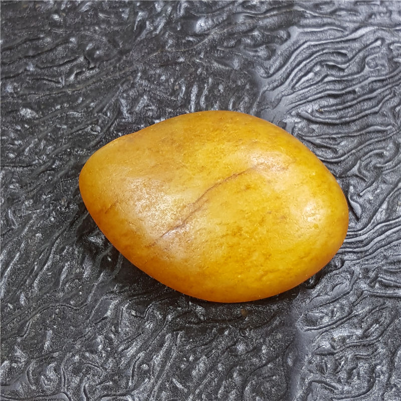 琪玉商城和田玉细腻鸡油黄沁手链籽料6克